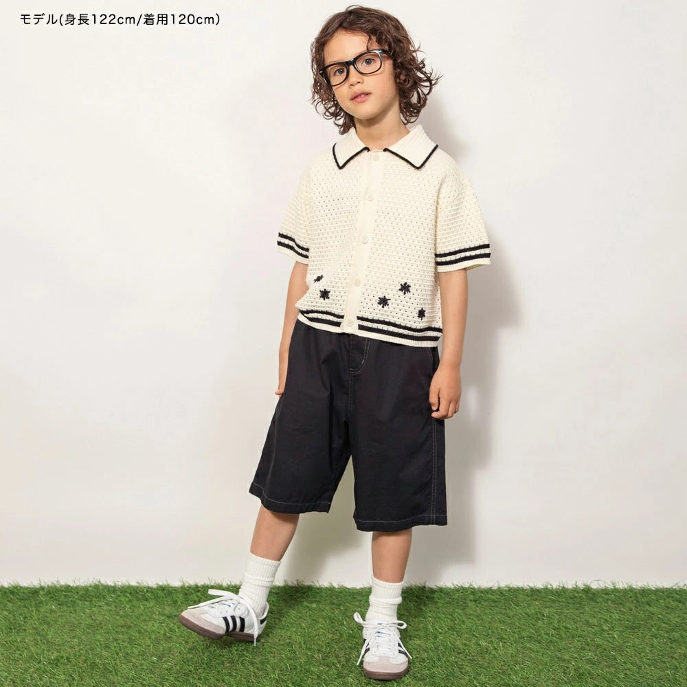日本童裝 Branshes 鉤針編織夏季針織上衣/外套 90-150cm 男童款 夏季 TOPS OUTERWEAR