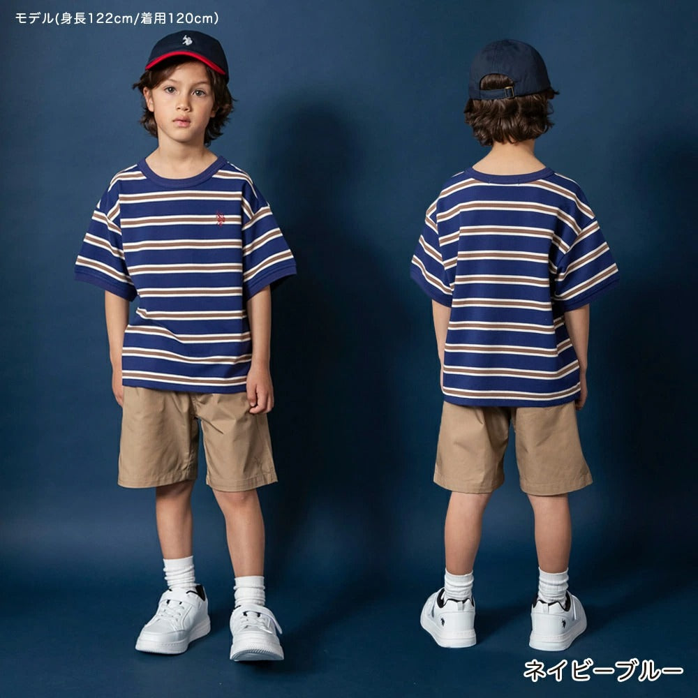 日本童裝 Branshes 【U.S. POLO ASSN.】珠地短袖上衣 90-150cm 男童款 夏季 TOPS