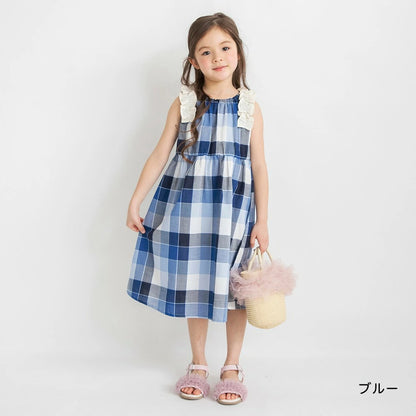 日本童裝 Branshes 荷葉邊連身裙 80-150cm 女童款 夏季 DRESSES