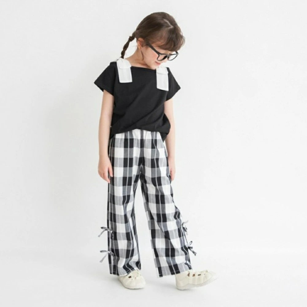 日本童裝 Branshes 蝴蝶結露肩上衣 80-150cm 女童款 夏季 TOPS