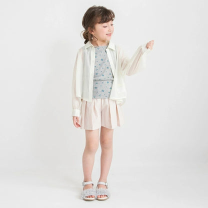 日本童裝 Branshes 薄紗長袖襯衫 80-150cm 女童款 夏季 TOPS OUTERWEAR