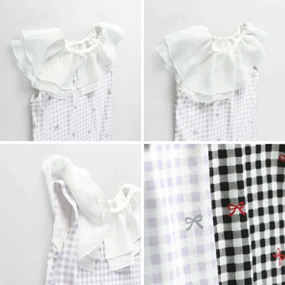 日本童裝 Branshes 2Way 前後兩著 接觸冷感 荷葉領背心 80-150cm 女童款 夏季 TOPS