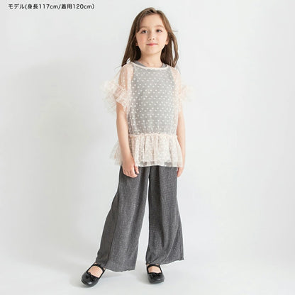日本童裝 Branshes 心形薄紗上衣及背心套裝 90-150cm 女童款 夏季 TOPS