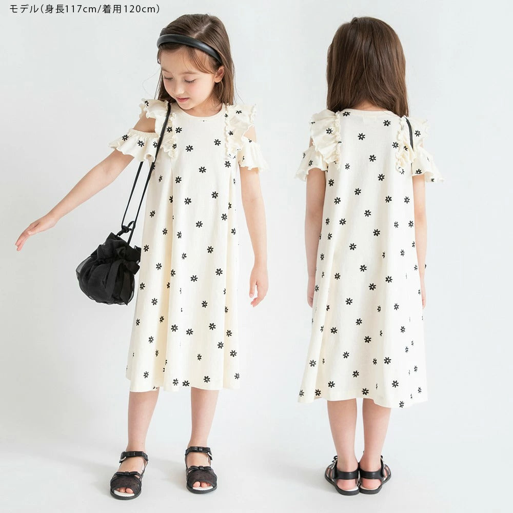 日本童裝 Branshes 露肩連身裙 80-130cm 女童款 夏季 DRESSES