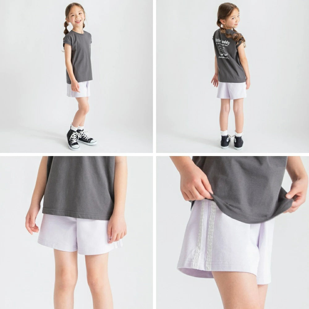 日本童裝 Branshes 側線短褲 80-150cm 女童款 夏季 PANTS