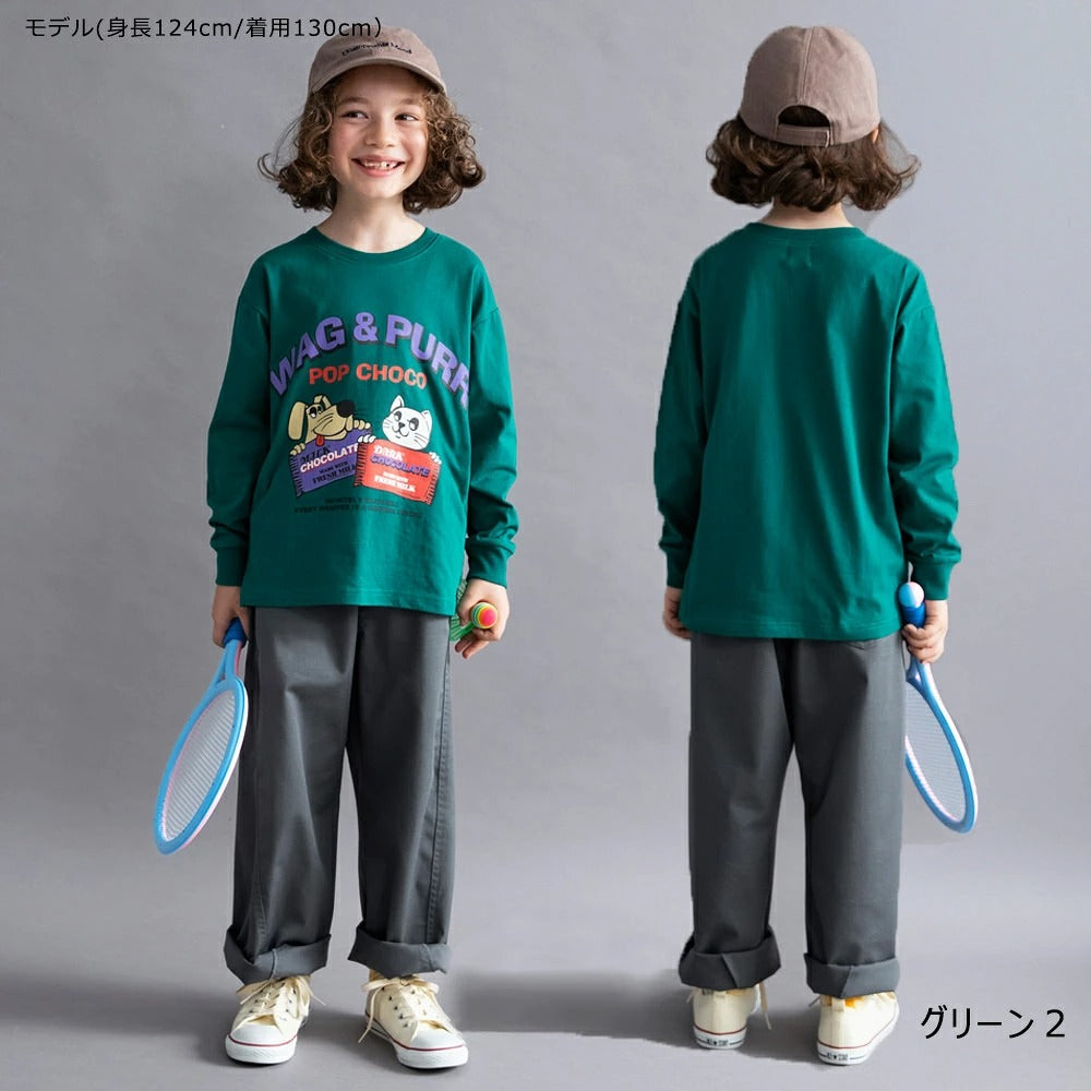 日本童裝 Branshes 印花長袖上衣 100-160cm 男童款/女童款 秋季 TOPS