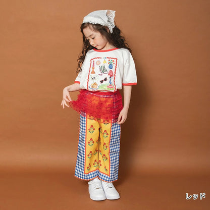 日本童裝 Branshes x りぃー 薄紗荷葉邊短裙 80-130cm 女童款 夏季 SKIRTS