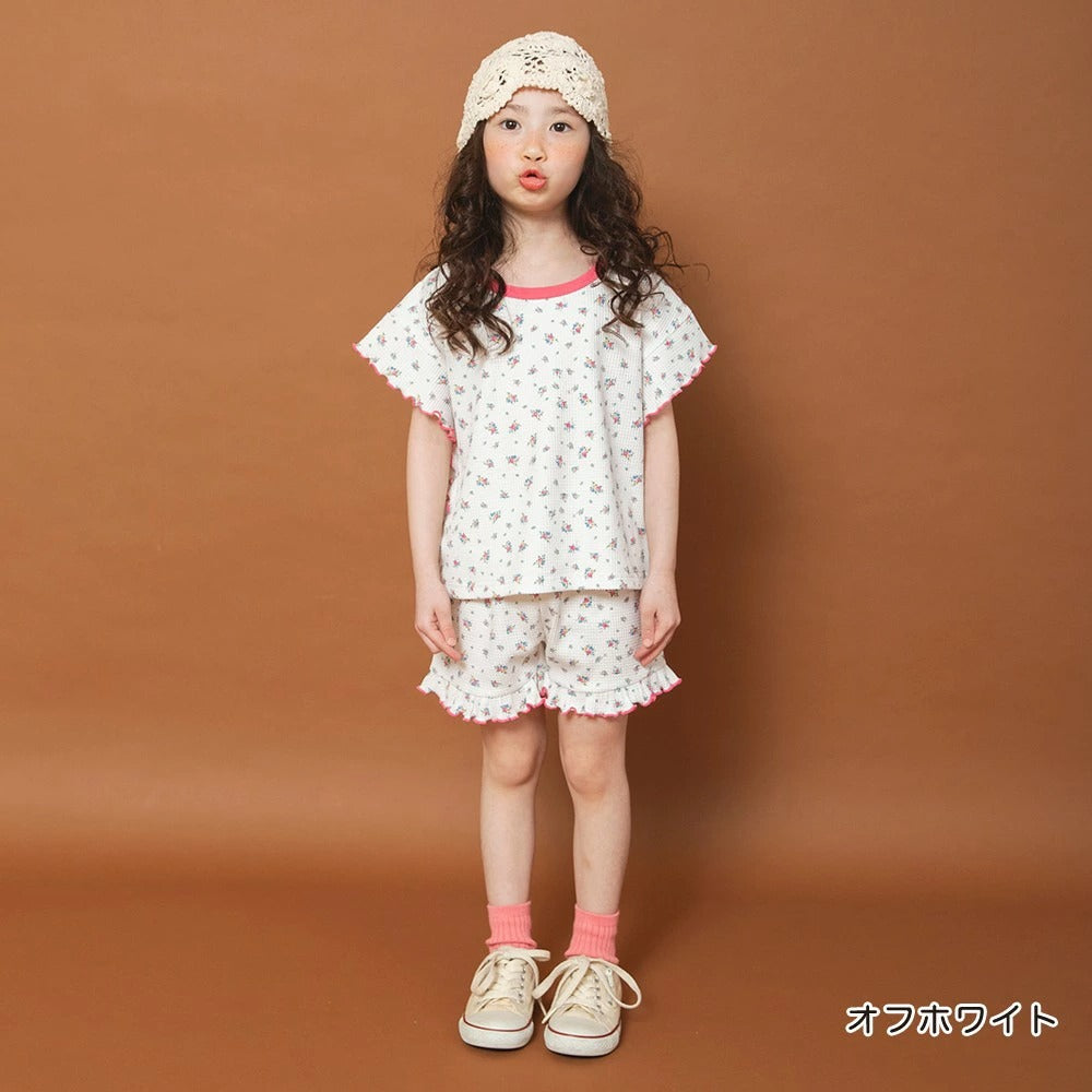 日本童裝 Branshes x りぃー 小碎花華夫格套裝 80-130cm 女童款 夏季 TOPS PANTS