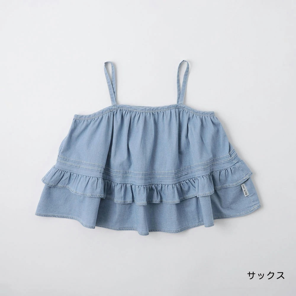 日本童裝 Branshes【Ou? by EDWIN】牛仔吊帶背心 90-150cm 女童款 夏季 TOPS