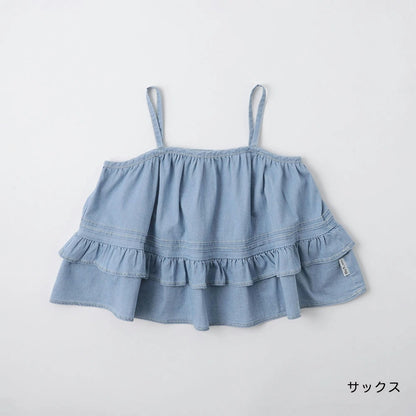 日本童裝 Branshes【Ou? by EDWIN】牛仔吊帶背心 90-150cm 女童款 夏季 TOPS