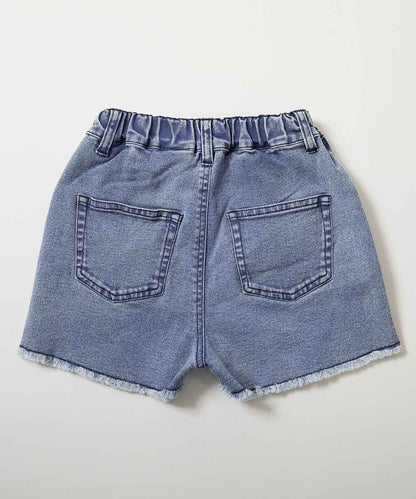 日本童裝 dev!rock 寬鬆水洗牛仔短褲 100-160cm 女童款 夏季 PANTS