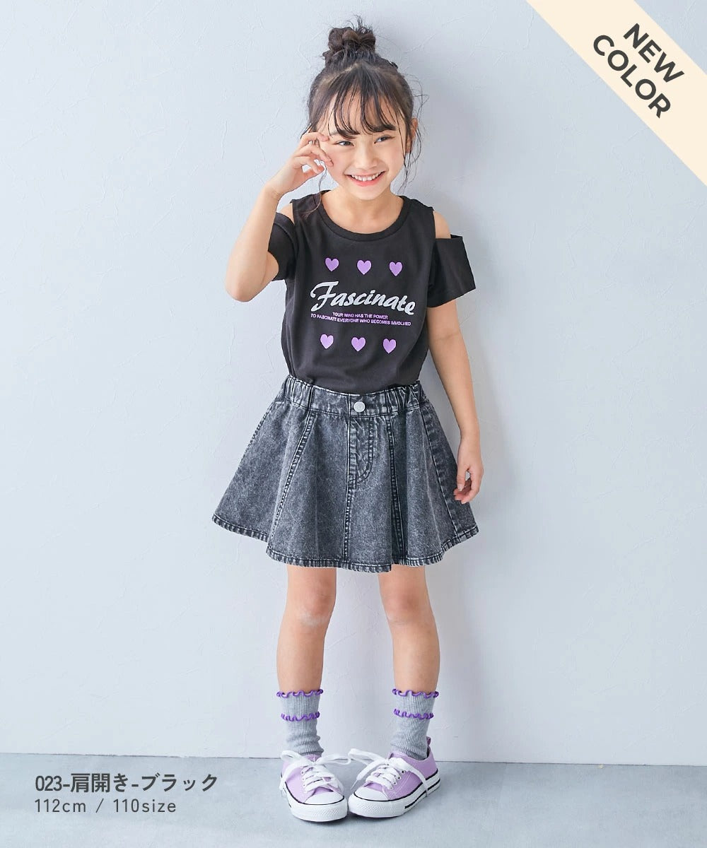 日本童裝 dev!rock 印花短袖上衣 100-160cm 女童款 夏季 TOPS