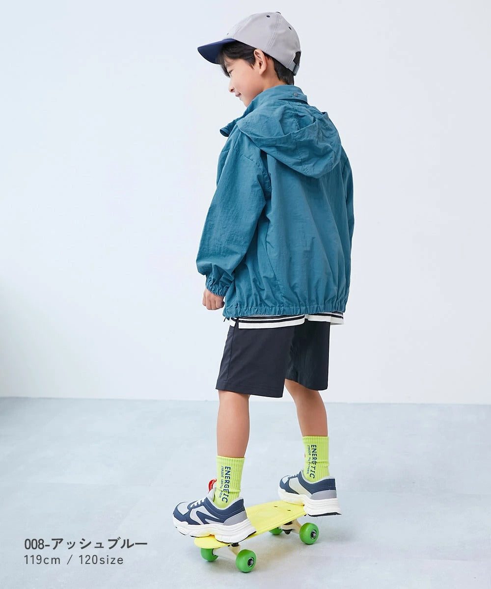 Japanese children's clothing dev!rock waterproof series stand collar thin jacket 100-160cm boys/girls spring and summer outerwear