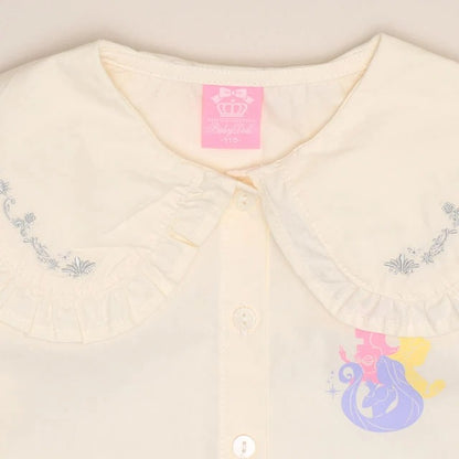日本童裝 BDL x Disney Princess 蕾絲領襯衫上衣 100-130cm 女童款 夏季 TOPS