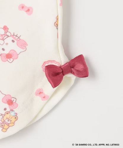日本童裝 aF#a325 x Sanrio 接觸冷感 蝴蝶結七分褲 100-130cm 女童款 夏季 PANTS