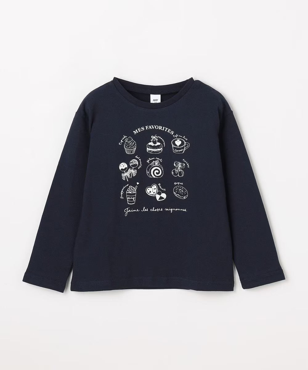 日本童裝 aF#a325 棉100%印花長袖上衣 90-160cm 女童款 夏季 TOPS