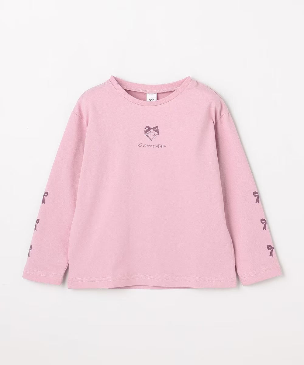 日本童裝 aF#a325 棉100%印花長袖上衣 90-160cm 女童款 夏季 TOPS