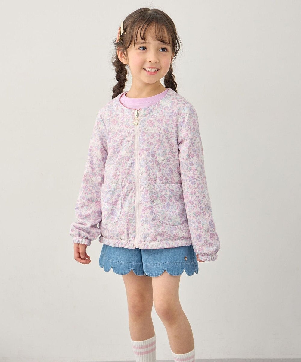 日本童裝 aF#a325 2Way 防水系列 雙面兩著 帽可拆 花邊風褸 100-150cm 女童款 春季 OUTERWEAR