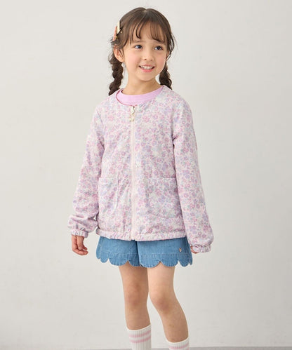 日本童裝 aF#a325 2Way 防水系列 雙面兩著 帽可拆 花邊風褸 100-150cm 女童款 春季 OUTERWEAR