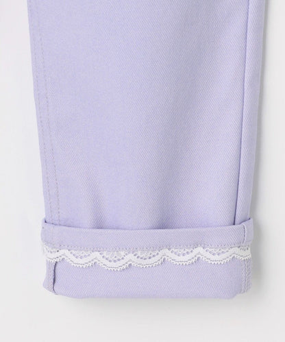 日本童裝 aF#a325 彈力貓咪口袋長褲 100-150cm 女童款 夏季 PANTS