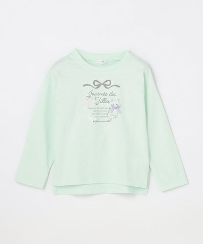 日本童裝 aF#a325 立體印花上衣 90-150cm 女童款 春季 TOPS