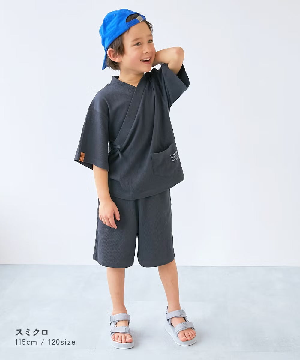日本童裝 dev!rock 日本甚平 日本和服 100-160cm 男童款 夏季 TOPS PANTS 日本夏祭慶典特輯