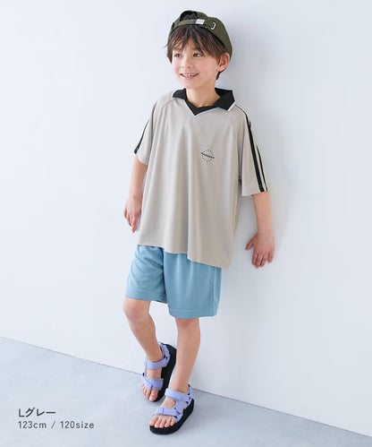 日本童裝 dev!rock 速乾系列 接觸冷感涼感 翻領短袖上衣 100-160cm 男童款 夏季 TOPS