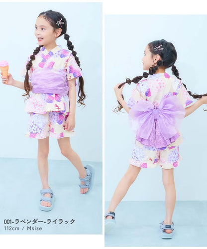 日本童裝 dev!rock 日本甚平緞帶 日本浴衣緞帶 日本和服 90-160cm 女童款 夏季  日本夏祭慶典特輯
