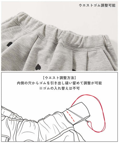 日本童裝 dev!rock 心型刺繡運動褲 100-160cm 女童款 秋季 PANTS