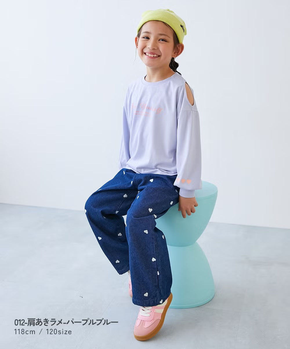 日本童裝 dev!rock 可愛肩袖上衣 100-160cm 女童款 秋季 TOPS
