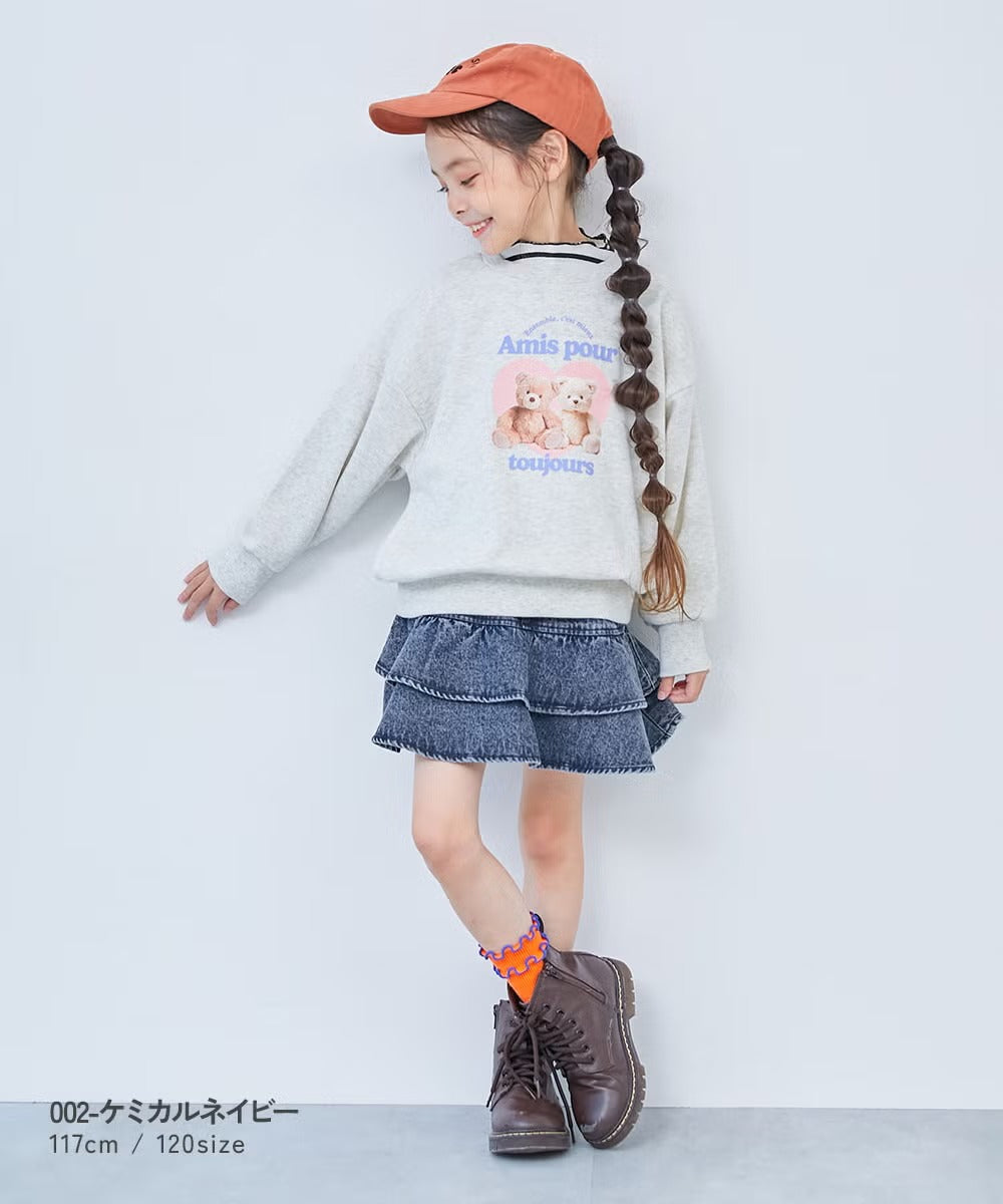 日本童裝 dev!rock 層層疊牛仔短裙 100-140cm 女童款 秋季 SKIRTS