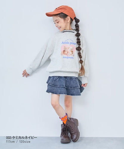 日本童裝 dev!rock 層層疊牛仔短裙 100-140cm 女童款 秋季 SKIRTS