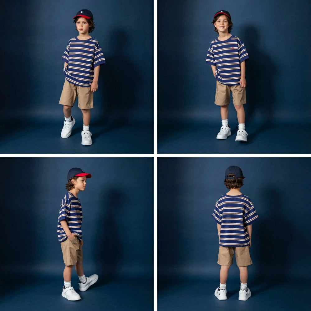 日本童裝 Branshes 【U.S. POLO ASSN.】珠地短袖上衣 90-150cm 男童款 夏季 TOPS