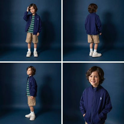 日本童裝 Branshes 【U.S. POLO ASSN.】刺繡立領外套 90-150cm 男童款 夏季 TOPS
