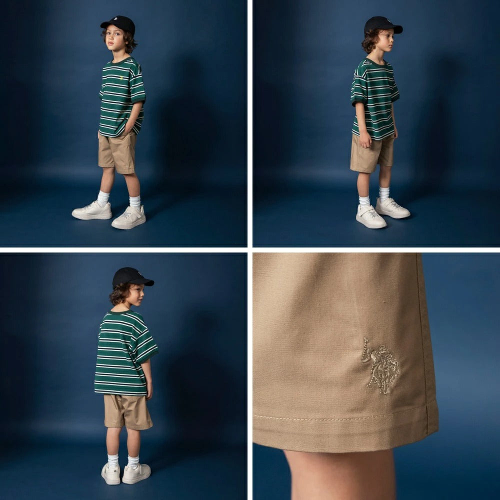 日本童裝 Branshes 【U.S. POLO ASSN.】斜紋短褲 90-150cm 男童款 夏季 PANTS