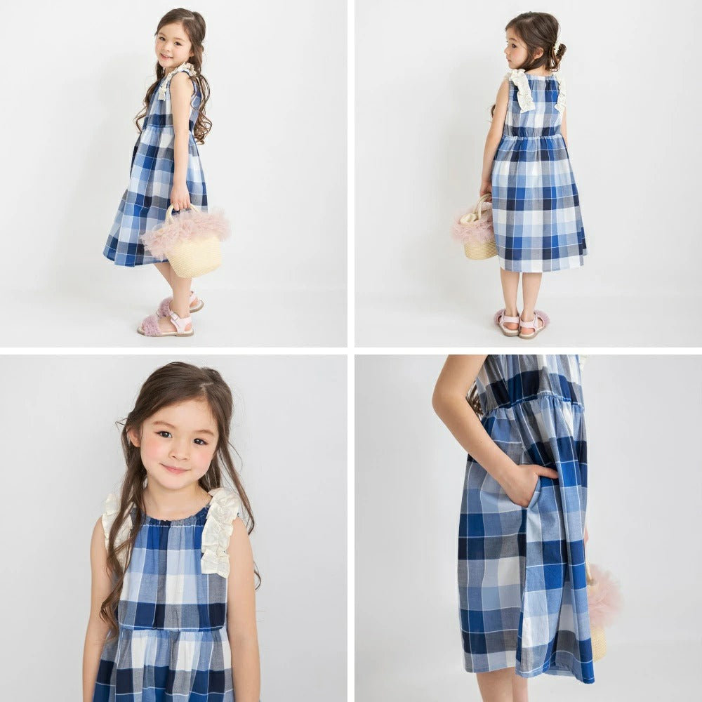 日本童裝 Branshes 荷葉邊連身裙 80-150cm 女童款 夏季 DRESSES