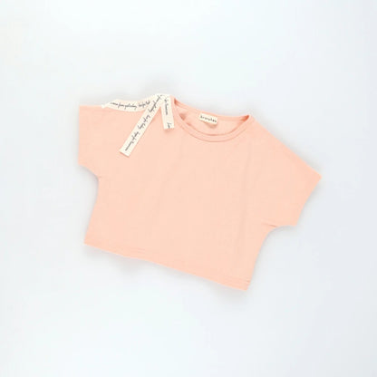 日本童裝 Branshes 蝴蝶結露肩上衣 80-150cm 女童款 夏季 TOPS