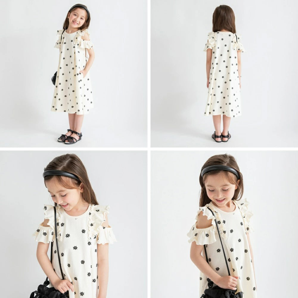 日本童裝 Branshes 露肩連身裙 80-130cm 女童款 夏季 DRESSES
