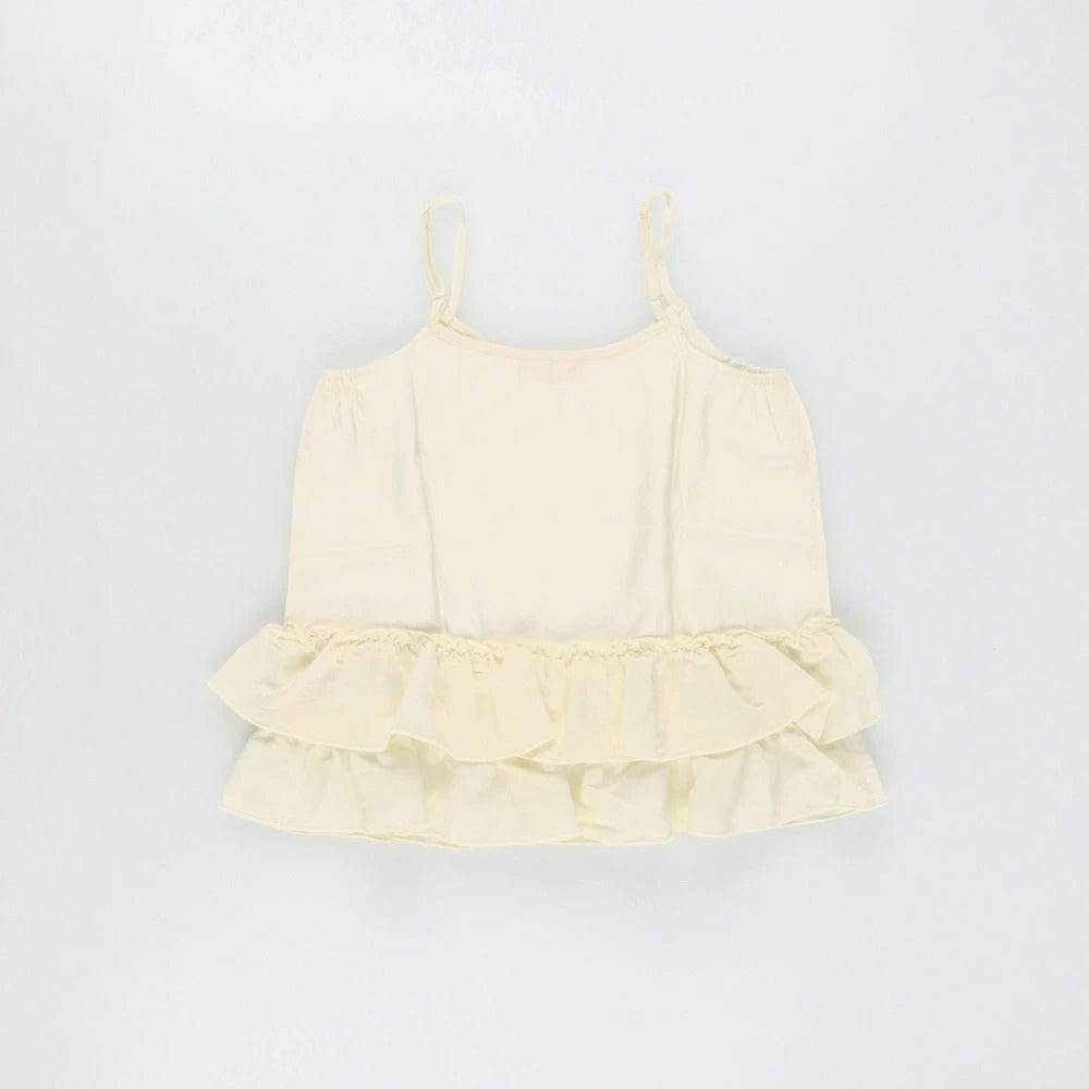 日本童裝 Branshes 百搭荷葉邊吊帶背心 90-150cm 女童款 夏季 TOPS