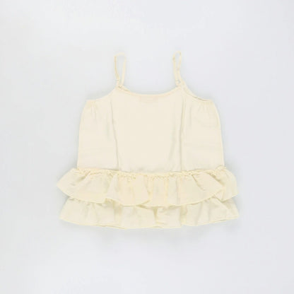日本童裝 Branshes 百搭荷葉邊吊帶背心 90-150cm 女童款 夏季 TOPS