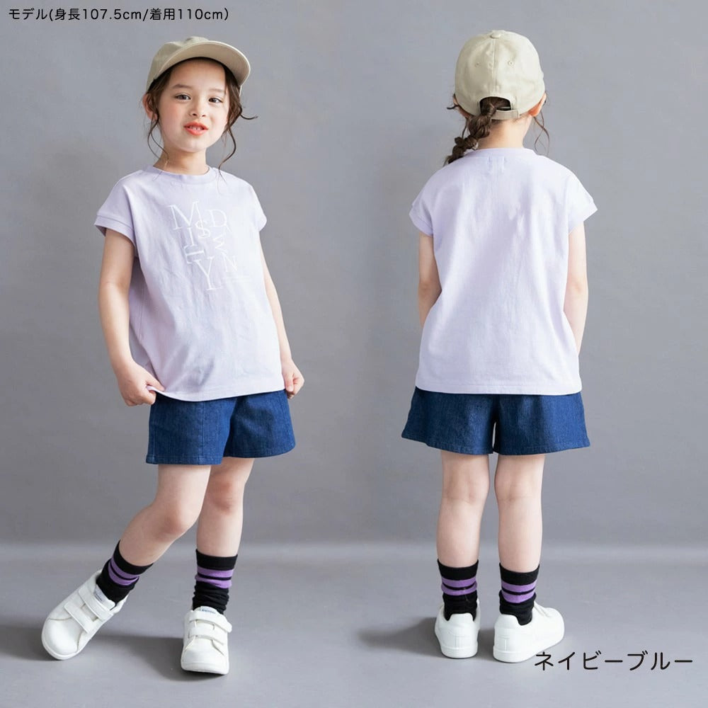 日本童裝 Branshes 純色牛仔短褲 100-150cm 女童款 夏季 PANTS