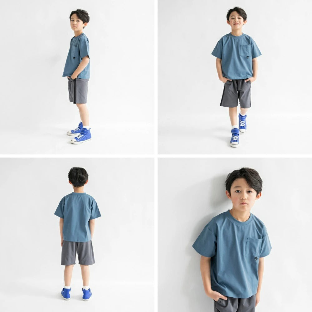 日本童裝 Branshes 速乾系列 抗皺 山系短袖上衣 120-150cm 男童款 夏季 TOPS