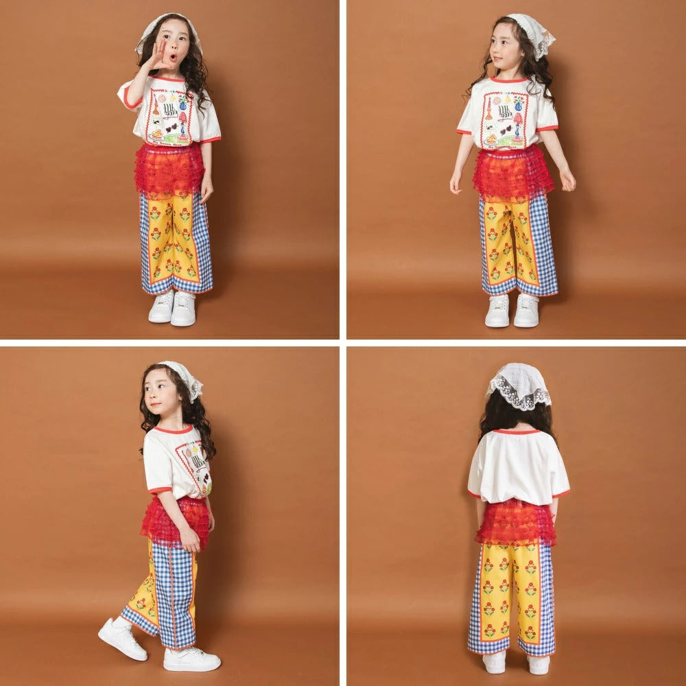 日本童裝 Branshes x りぃー 薄紗荷葉邊短裙 80-130cm 女童款 夏季 SKIRTS