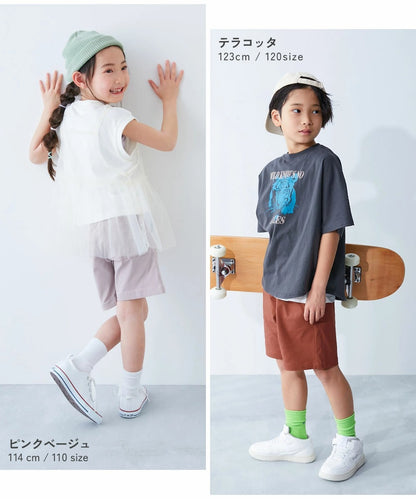 日本童裝 dev!rock 彈性斜紋短褲 80-160cm 男童款/女童款 PANTS 夏季