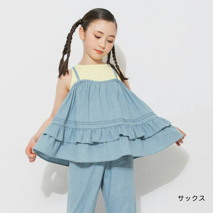 日本童裝 Branshes【Ou? by EDWIN】牛仔吊帶背心 90-150cm 女童款 夏季 TOPS