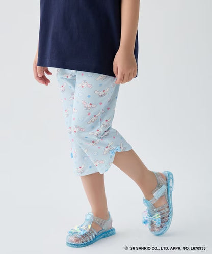 日本童裝 aF#a325 x Sanrio 接觸冷感 蝴蝶結七分褲 100-130cm 女童款 夏季 PANTS
