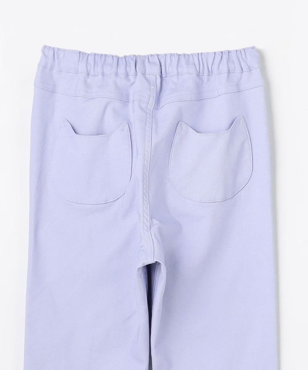 日本童裝 aF#a325 彈力貓咪口袋長褲 100-150cm 女童款 夏季 PANTS