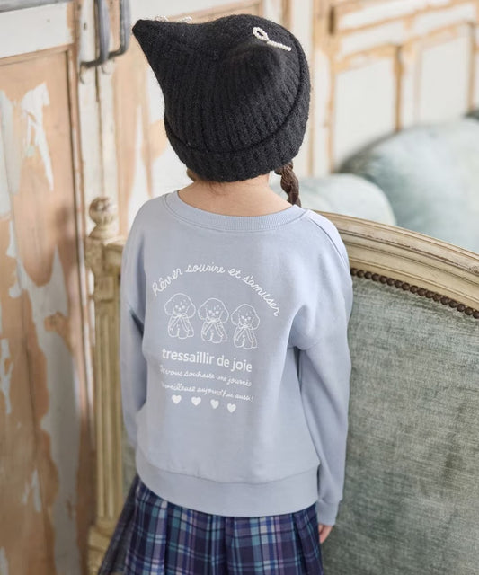 日本童裝 aF#a325  動物背部印花上衣 110-160cm 女童款 秋季 TOPS