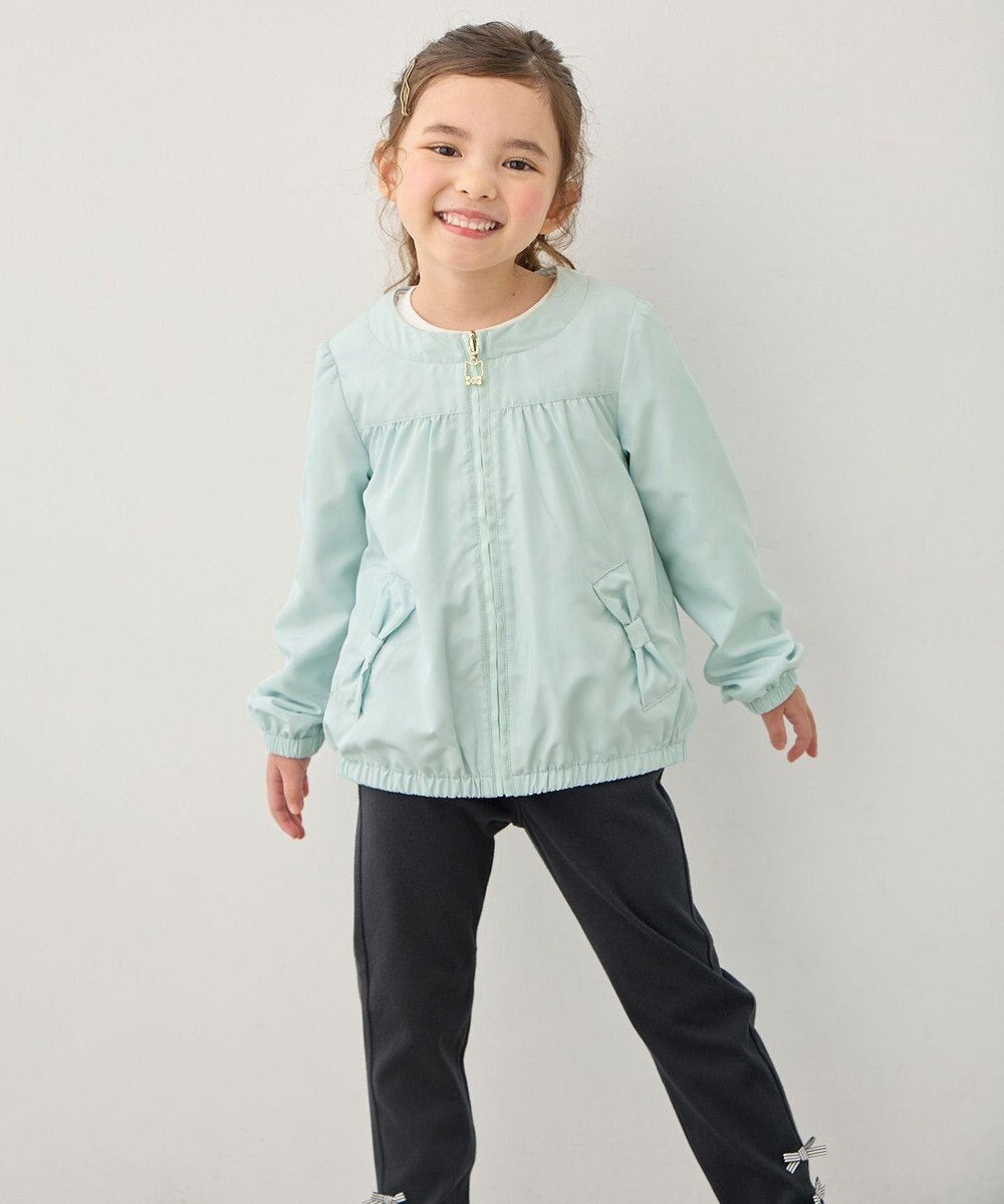 日本童裝 aF#a325 2Way 防水系列 雙面兩著 帽可拆 花邊風褸 100-150cm 女童款 春季 OUTERWEAR