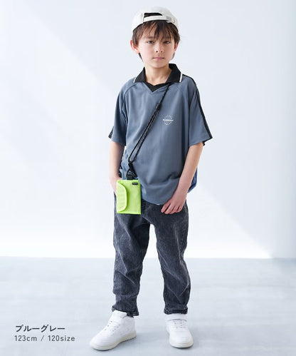日本童裝 dev!rock 速乾系列 接觸冷感涼感 翻領短袖上衣 100-160cm 男童款 夏季 TOPS